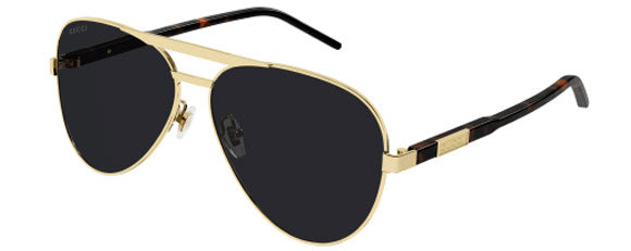 G219 GUCCI GG1163S-001 60 GOLD - HAVANA  / GREY