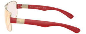RB599 RAY-BAN RB3763M F1216Q 64 SILVER / BROWN MIRROR RED YELLOW
