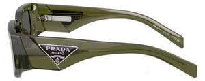 PR176 PRADA PR 09ZS 25A40L 54 TRANSPARENT MILITARY GREEN / DARK GREY