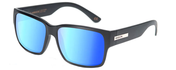 MS027 MADSON CLASSICO BLACK MATTE / BLUE CHROME POLARIZED