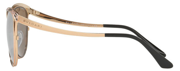 G9 BVLGARI BV6083 20145A 56 PINK GOLD  LIGHT BROWN MIRROR DARK GOLD