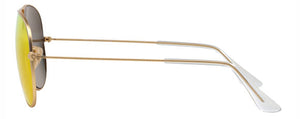 Z63 RAY-BAN AVIATOR RB3025 112/69 62 MATTE GOLD / ORANGE FLASH POLARIZED