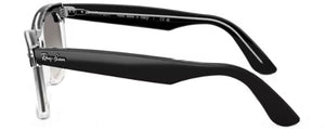 RB692F RAY-BAN WAYFARER RB2240F 129432 52 BLACK ON TRANSPARENT / CLEAR GRADIENT GREY