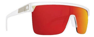 SY040 SPY FLYNN 5050 6700000000045 134 CRYSTAL MATTE  HD PLUS GRAY GREEN WITH RED SPECTRA MIRRORED