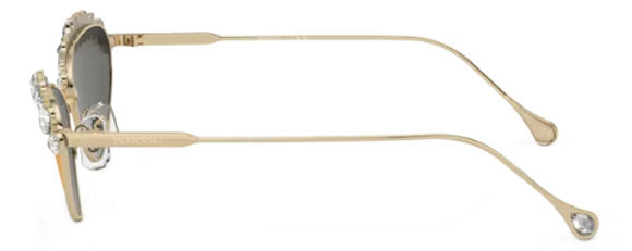 SW017 SWAROVSKI SK7009 40137P 55 PALE GOLD  / BROWN MIRRORED GOLD