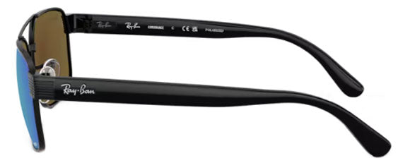 RB543 RAY-BAN RB3751CH 002/4L 61 BLACK / GREY MIRROR BLUE POLARIZED
