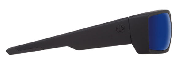 SY075 SPY GENERAL 6700000000090 SOFT MATTE BLACK / HAPPY DARK GRAY GREEN WITH DARK BLUE SPECTRA MIRRORED POLARIZED