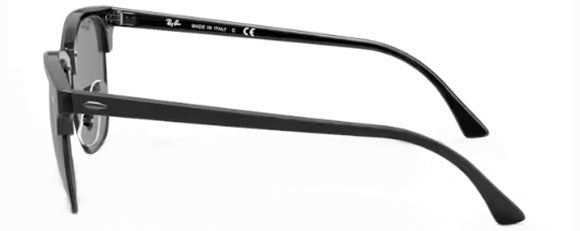 RB140 RAY-BAN CLUBMASTER RB3016 1305B1 49 WRINKLED BLACK ON BLACK / DARK GRAY