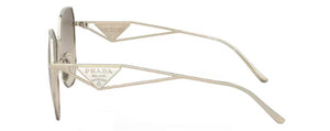 PR166 PRADA PR 57YS ZVN3D0 57 PALE GOLD / LIGHT BROWN GRADIENT LIGHT GREY