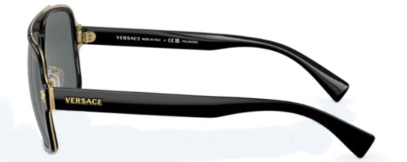 VE141 VERSACE VE2199 100281 56 BLACK / GRAY POLARIZED
