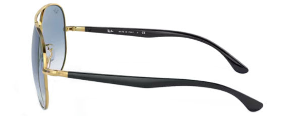 RB578 RAY-BAN RB3675 90003F 58 BLACK ON GOLD / LIGHT BLUE