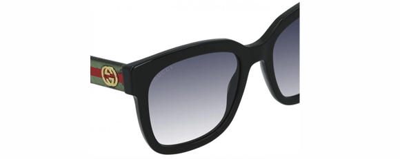 G180 GUCCI GG0034SN 002 54 BLACK - GREEN - GREY