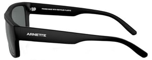 N87 ARNETTE PHOXER AN4338 290081 57 MATTE RECYCLED BLACK / DARK GREY POLARIZED