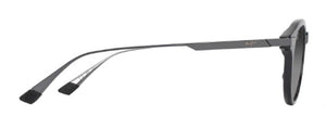 MJM127 MAUI JIM MOMI GS622-02 49 SHINY BLACK  / NEUTRAL GREY