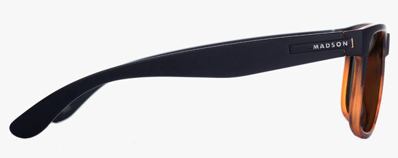 MS023 MADSON VINCENT 29-1602 54 BLACK TORTOISE FADE / GREY POLARIZED