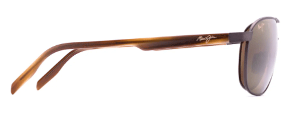 MJ107 MAUI JIM CASTLES H728-01M 61 MATTE CHOCOLATE / HCL BRONZE