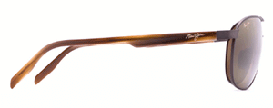 MJ107 MAUI JIM CASTLES H728-01M 61 MATTE CHOCOLATE / HCL BRONZE