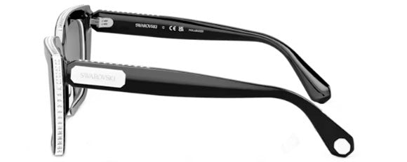 SW008 SWAROVSKI SK6013 101581 54 BLACK  / DARK GREY POLARIZED