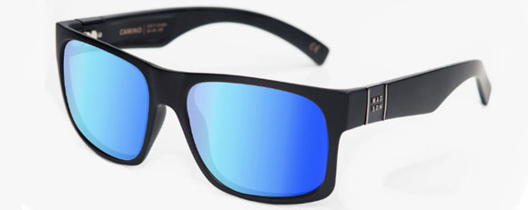 MS034 MADSON CAMINO 30-0246 BLACK MATTE / BLUE CHROME POLARIZED
