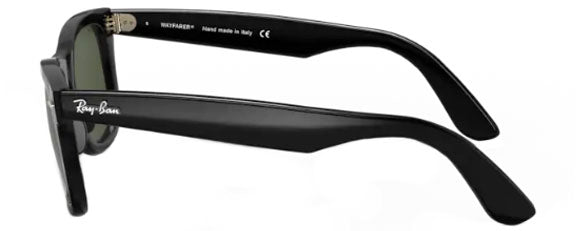 E51 RAY-BAN WAYFARER RB4340 601 50 BLACK / G-15 GREEN 601
