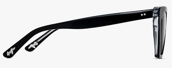 MJ467 MAUI JIM KINI-KINI GS849-02K BLACK WITH CRYSTAL / NEUTRAL GRAY POLARIZED