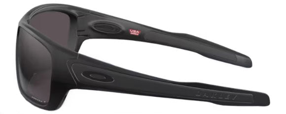 OK257 OAKLEY TURBINE OO9263 926362 63 MATTE BLACK / PRIZM GREY POLARIZED