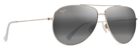 MJM173 MAUI JIM HAUOLI XL 674-16A SHINY LIGHT GOLD WITH CRYSTAL / NEUTRAL GREY