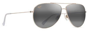 MJM173 MAUI JIM HAUOLI XL 674-16A SHINY LIGHT GOLD WITH CRYSTAL / NEUTRAL GREY