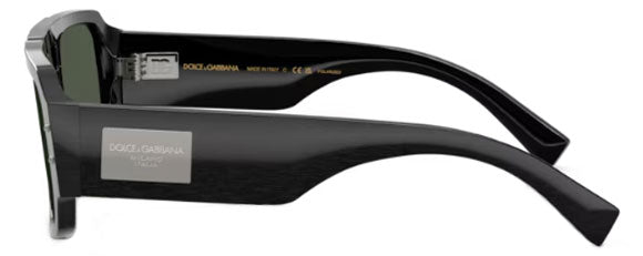 DG72 DOLCE & GABBANA DG4482 28209A 57 BRUSHED BLACK / DARK GREEN POLARIZED