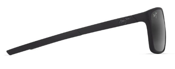 MJM213 MAUI JIM LEHOPULU 598-02 MATTE BLACK / NEUTRAL GREY