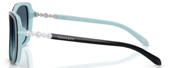 T34 TIFFANY TF4121B 80559S 55 BLACK ON TIFFANY BLUE / TIFFANY BLUE GRADIENT
