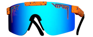 PIT059 PIT VIPER THE ORIGINALS SINGLE WIDES CRUSH 58 BLACK WITH ORANGE / BLUE REVO POLARIZED