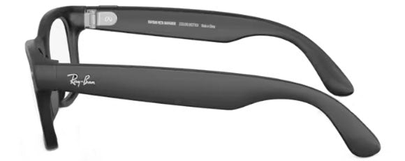 RB582 RAY-BAN META WAYFARER RW4006 601S1M 50 MATTE BLACK / TRANSITIONS  GRAPHITE GREEN PHOTOCHROMIC