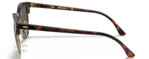 B96  RAY-BAN CLUBMASTER RB3016 W0366 49 TORTOISE ON GOLD / GREEN