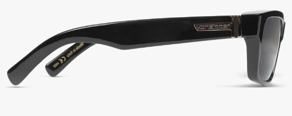 VZ133 VON ZIPPER FULTON SMPFMFUL PBV 57 BLACK GLOSS  WILDLIFE VINTAGE GREY POLARIZED