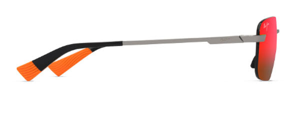 MJM146 MAUI JIM LANAKILA RM624-17 59 SHINY LIGHT RUTHENIUM / HAWAII LAVA