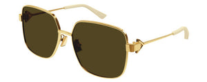 BV19 BOTTEGA VENETA BV1199S-002 59 GOLD  /  BROWN