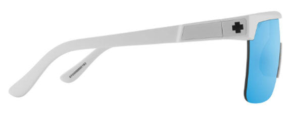 SY047 SPY FLYNN 5050 6700000000183 134 MATTE WHITE  HAPPY BOOST BRONZE WITH ICE BLUE SPECTRA MIRRORED POLARIZED