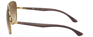 RB529 RAY-BAN RB3683 001/51 56 ARISTA GOLD / CLEAR GRADIENT BROWN