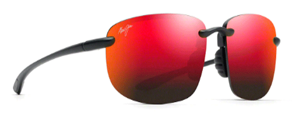 MJ432 MAUI JIM HO'OKIPA UNIVERSAL FIT RM407N-2M 64 MATTE BLACK / HAWAII LAVA