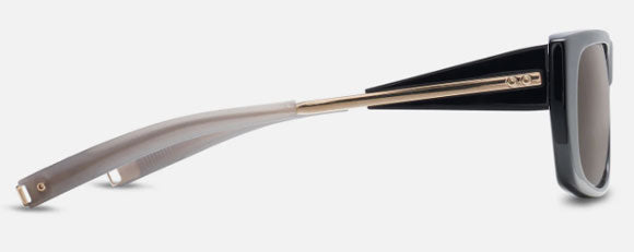 DL63 DITA DLS703-56-02-A BLACK - WHITE GOLD / BROWN POLARIZED