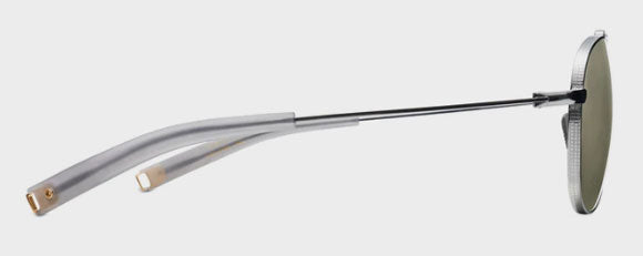 DL02 DITA DLS101-61-03 50 WHITE GOLD  / LAND LENS BROWN POLARIZED