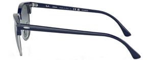 RB232 RAY-BAN CLUBMASTER RB3016 1366G6 55 BLUE ON SILVER  SILVER BLUE POLARIZED