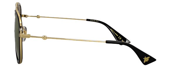 G114 GUCCI GG0062S 001 57 GOLD POLARIZED
