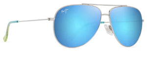 MJM186 MAUI JIM HAU'OLI B665-17B SHINY SILVER BLUE GREEN / BLUE HAWAII