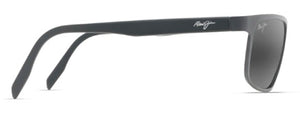 MJM190 MAUI JIM ANEMONE 606-02  SATIN BLACK / NEUTRAL GREY