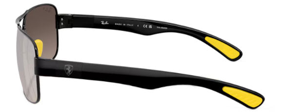 RB624 RAY-BAN RB3763M F1205J 64 BLACK / GREY MIRROR GREY GRADIENT POLARIZED