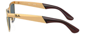 RB629 RAY-BAN WAYFARER DELUXE RB3875 92763R 56 SANDBLASTED LEGEND GOLD / DARK BLUE POLAARIZED