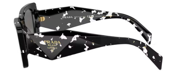 PR132 PRADA PR 08YS 15S5Z1 51 BLACK CRYSTAL TORTOISE  DARK GREY POLARIZED
