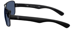 RB598 RAY-BAN RB3763M F11980 64 MATTE BLACK / DARK BLUE